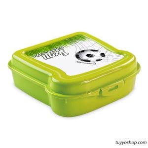 Fiambrera infantil personalizada, modelo fútbol, colores vivos, 450ml