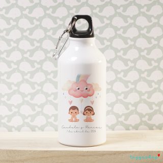 Bidón 400ml detalle de bautizo personalizado mellis