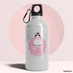 Bidón aluminio, personalizado para comunión, 400ml, modelo Jimena