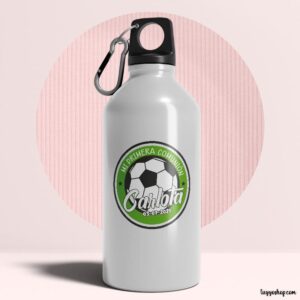 Bidón aluminio, personalizado para comunión, 400ml, modelo pelota