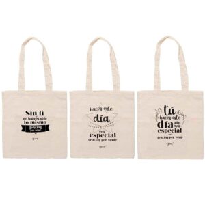 Bolsa de yute para boda. Gracias por venir. 3 modelos. Surtidas.