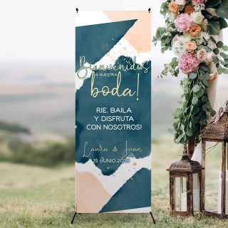 Bonito cartel de bienvenida para decorar tu boda