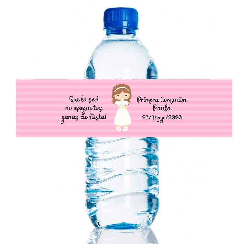 Etiquetas personalizadas para botellas de agua para fiesta y