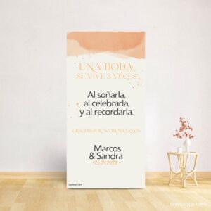 Cartel bienvenida boda Modelo Gold