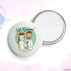 Chapa personalizada para boda, mascota. Abridor imán, espejo, imperdible o imán