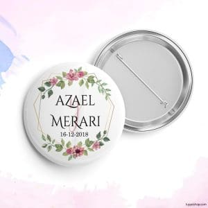 Chapa personalizada para boda, Valencia. Abridor imán, espejo, imperdible o imán.