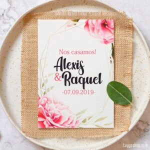 Invitación para boda modelo Alejandría, diseño refinado y elegante