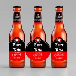 Etiqueta personalizada para cerveza. Modelo Estrella nueva