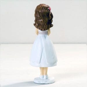 Figura pastel para comunión niña. Vestido corto. 16.5cm