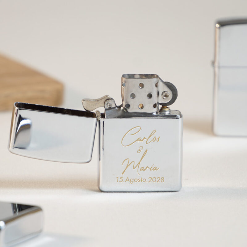 Mechero zippo para Detalles de Boda Personalizados