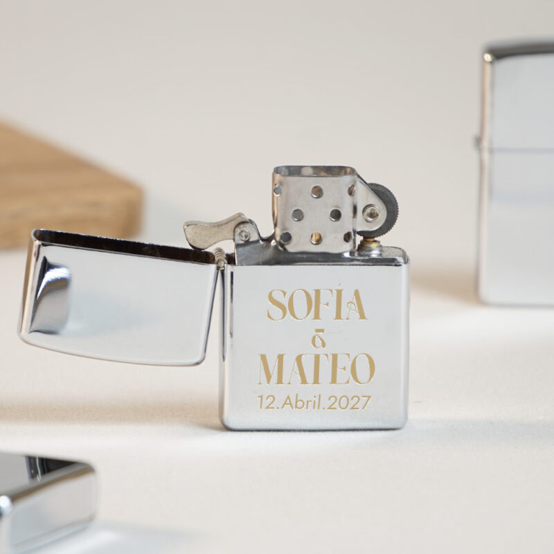 Mechero zippo para Detalles de Boda Personalizados