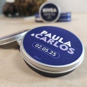 Crema Nivea para hombre, personalizada con nombre y fecha del evento, 30ml