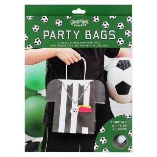 Pack 5 bolsas regalo. Party fútbol. 30.8cm x 16.4cm x 4.8cm