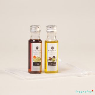 Pack aceite y vinagre + bolsa de organza. 25ml