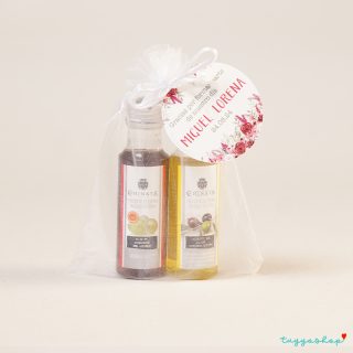 Pack aceite y vinagre + bolsa de organza. 25ml