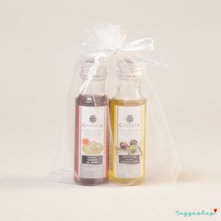 Pack aceite y vinagre + bolsa de organza. 25ml