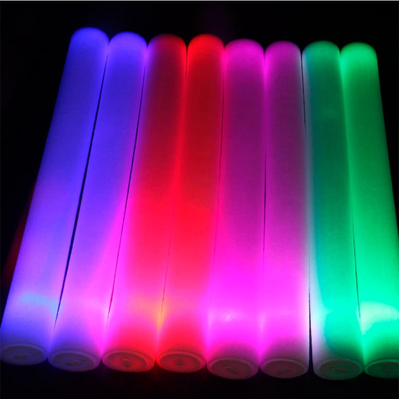 palos luminosos de espuma led multicolor 48x4cm boda concierto