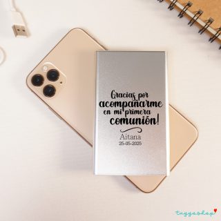 Powerbank personalizada para comunión, modelo gracias por