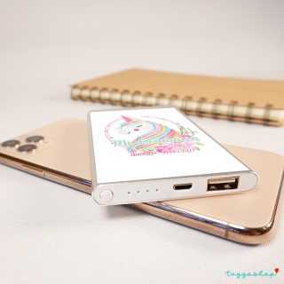 Powerbank personalizada para comunión, modelo unicornio fantasy