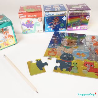 Puzzle brillante para detalle infantil, 4 modelos surtidos