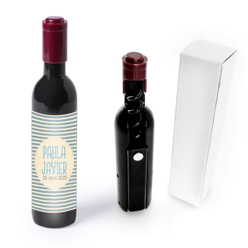 Botella Comunión De Vino Y Sacacorchos Personalizados Con Nombre