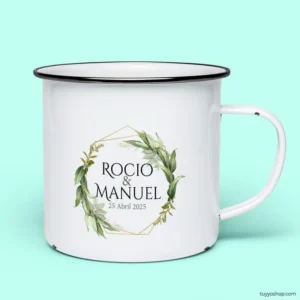 Taza retro metálica Personalizada Modelo Ronda