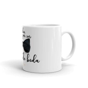 Taza de cerámica para testigos de boda. Modelo pajarita.