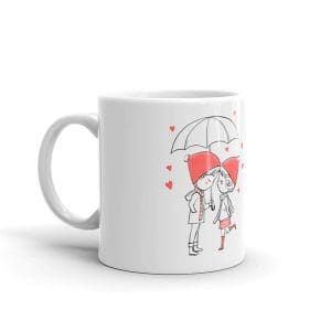 Taza de boda para invitados. Personalizada. Modelo paraguas