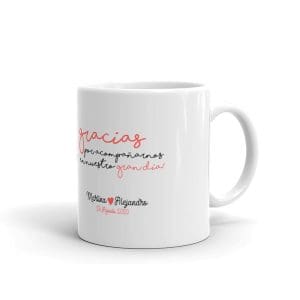 Taza de boda para invitados. Personalizada. Modelo paraguas